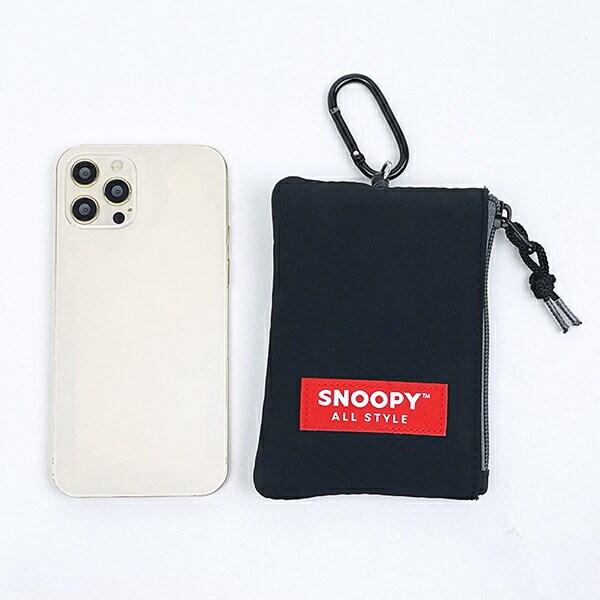 スヌーピー パスポーチ ブラック オールスタイル 定期入れ SNOOPY