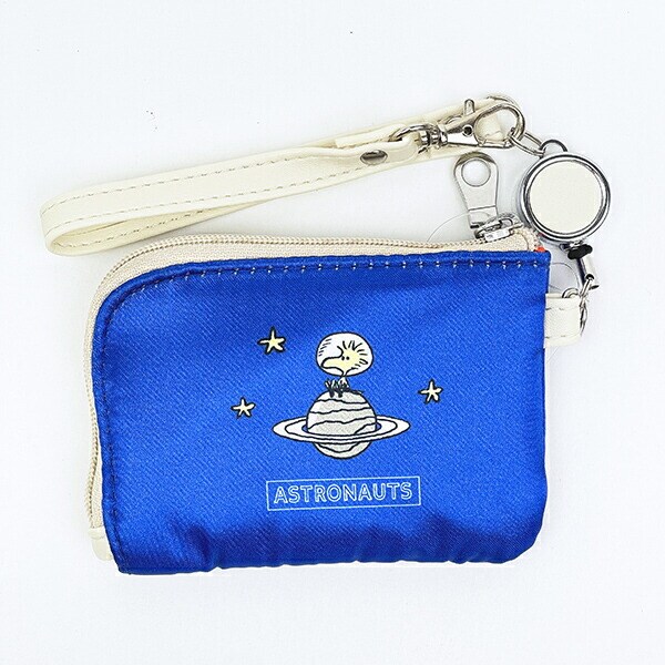 スヌーピー リール付パスケース アストロノーツ 定期入れ SNOOPY