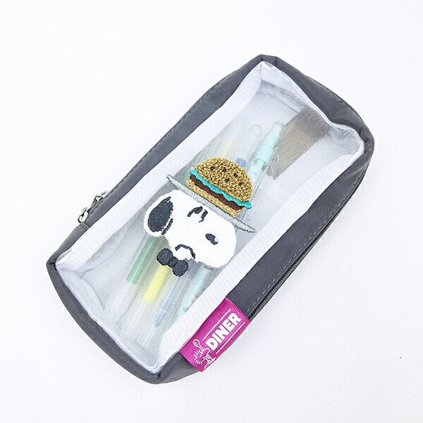 スヌーピー メッシュペンケース バーガー 文具 SNOOPY