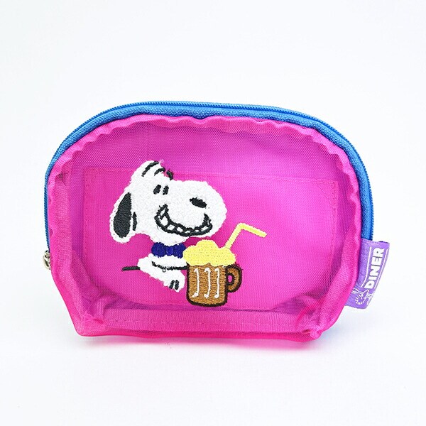 スヌーピー メッシュラウンドポーチ ルートビア SNOOPY