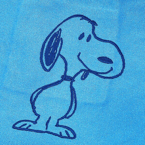 スヌーピー 刺繍ミニトートバッグ ネイビー ランチ SNOOPY