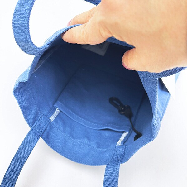 スヌーピー 刺繍ミニトートバッグ ネイビー ランチ SNOOPY