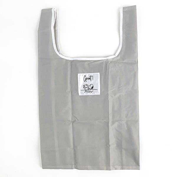 スヌーピー スヌーピー エコバッグ（抗菌）m gy テーブル スヌーピー 折りたたみバッグ コンパクトバッグ 買い物袋  グレイ  日本 (mcor)(mcd)