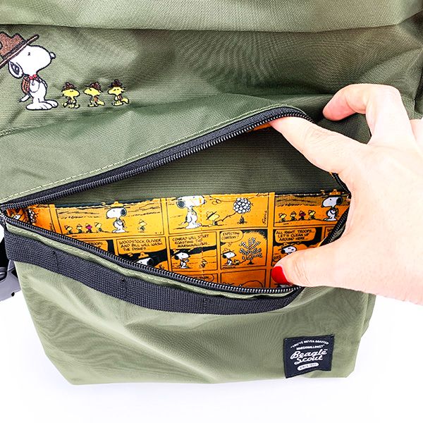 スヌーピー リュック カーキ ビーグルスカウト バッグ 学校 オフィス デイバッグ