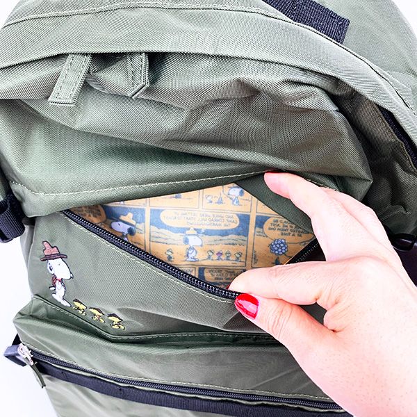 スヌーピー リュック カーキ ビーグルスカウト バッグ 学校 オフィス デイバッグ