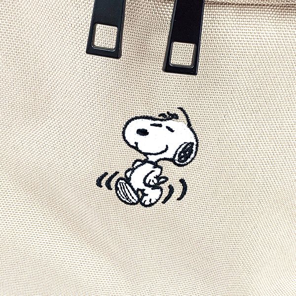 スヌーピー RE-PET リュック ベージュ バッグ 学校 オフィス デイバッグ