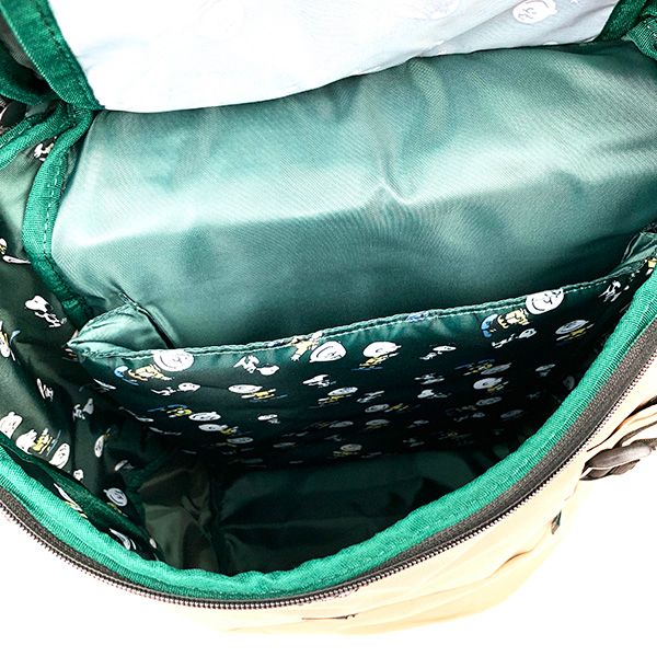 スヌーピー RE-PET リュック ベージュ バッグ 学校 オフィス デイバッグ