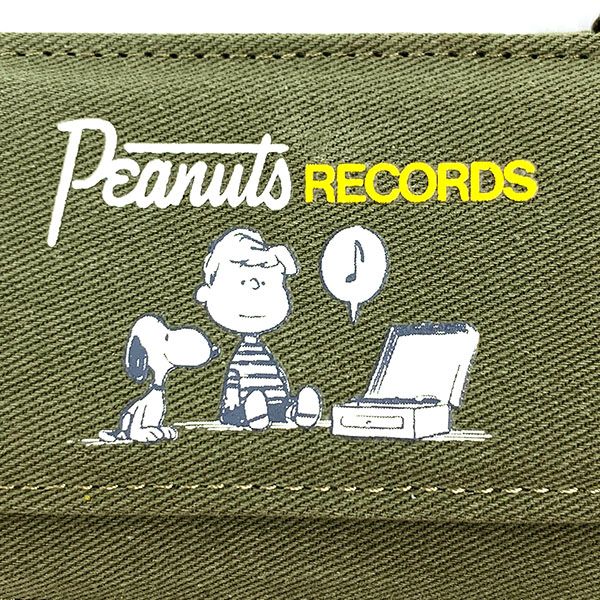 スヌーピー PEANUTS パス＆コインケース　GR　PEANATUS　RECORDS 定期入れ グリーン
