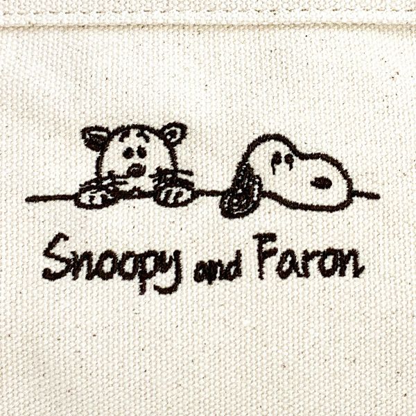 スヌーピー Snoopy スヌーピー&ファーロン ミニトートバッグホワイト