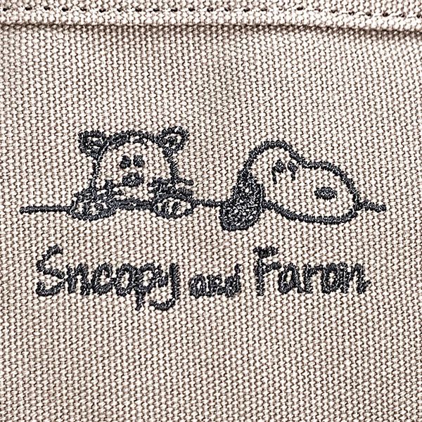 スヌーピー Snoopy スヌーピー&ファーロン ミニトートバッググレー