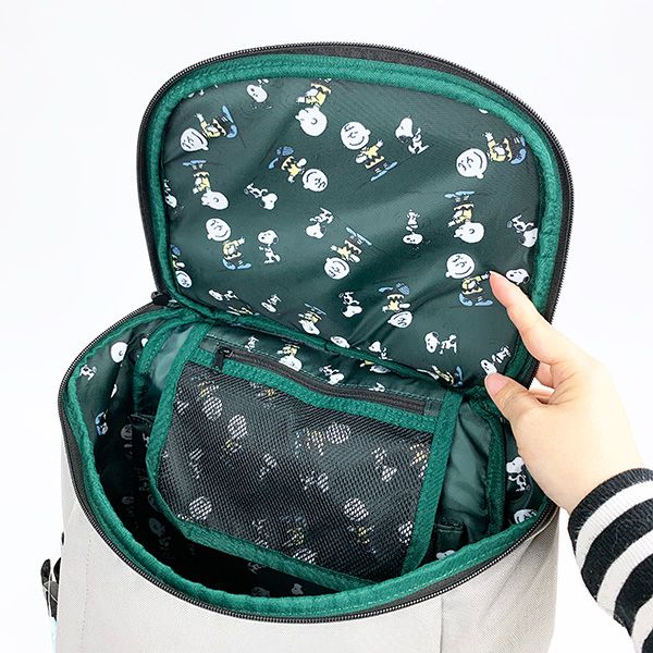 スヌーピー PEANUTS RE-PET リュック LGY SN バックパック ライトグレー 　