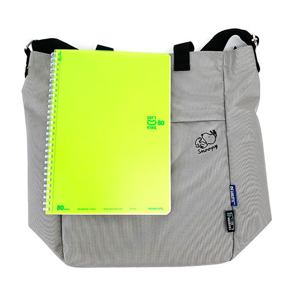 スヌーピー RE-PET 2WAYショルダートート グレー バッグ デイバッグ 学校 オフィス