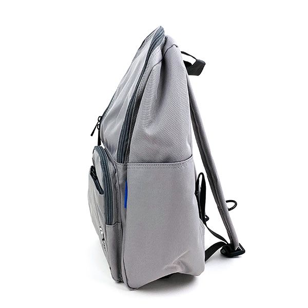 スヌーピー スクエアジップデイパック グレー お座り リュック 通勤 通学 バッグ