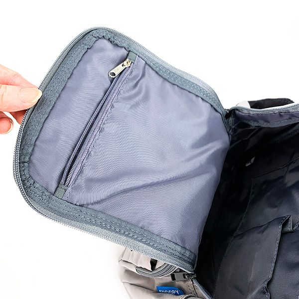 スヌーピー スクエアジップデイパック グレー お座り リュック 通勤 通学 バッグ