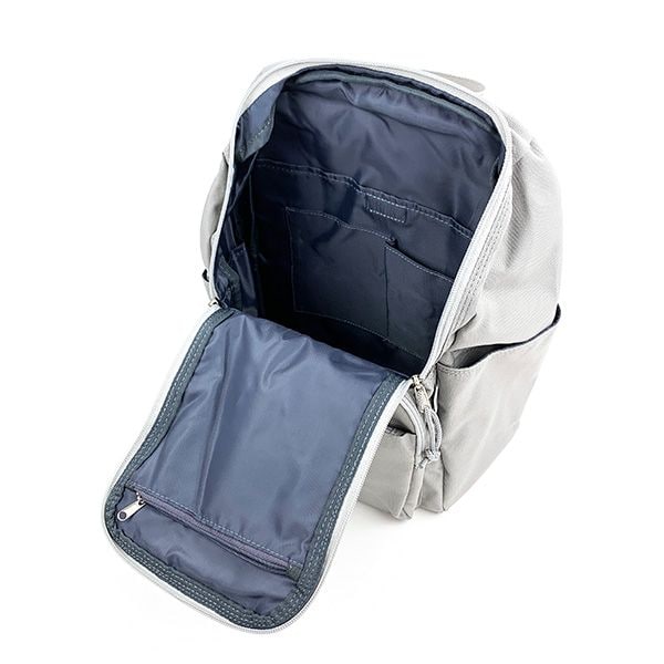 スヌーピー スクエアジップデイパック ロッキングチェア RE-PET グレー リュック 通勤 通学 バッグ