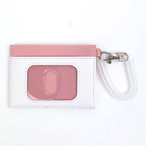 スヌーピー シングルパスケース フレンズ 定期入れ ホワイト　ピンク SNOPPY