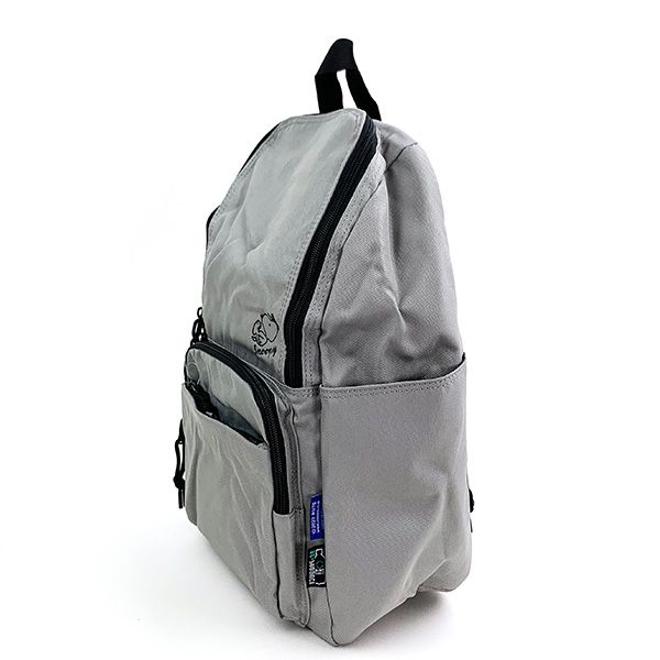 スヌーピー スクエアジップリュック RE-PET グレー リュック 通勤 通学 バッグ