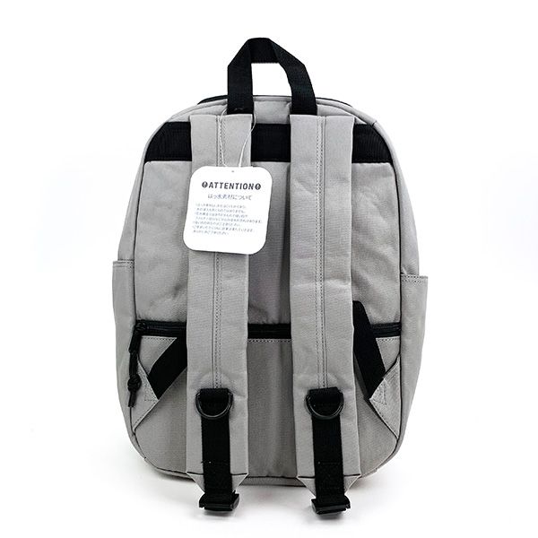 スヌーピー スクエアジップリュック RE-PET グレー リュック 通勤 通学 バッグ