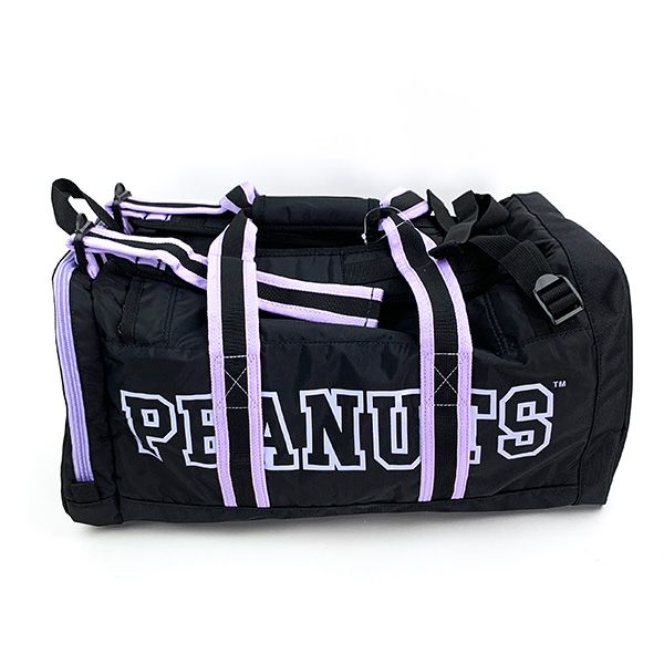 スヌーピー ボストンリュック パープル ロゴ PEANUTS  リュック 通勤 通学 バッグ