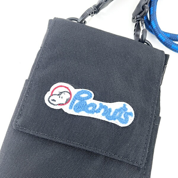 スヌーピー RE-PET 二つ折サコッシュポーチ (ブラック) バッグ SNOOPY