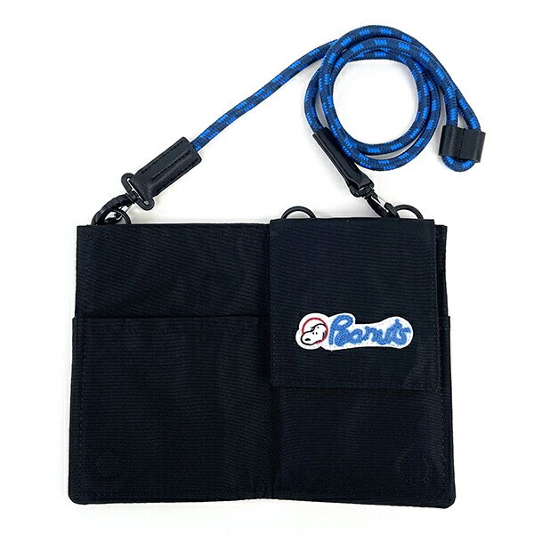 スヌーピー RE-PET 二つ折サコッシュポーチ (ブラック) バッグ SNOOPY