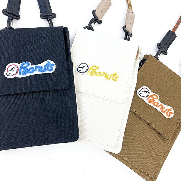 スヌーピー RE-PET 二つ折サコッシュポーチ (アイボリー) バッグ SNOOPY