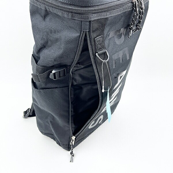 SNOOPY スヌーピー RE-PET ボックスリュック ブラック ロゴ 旅行 修学旅行 スクール バッグ