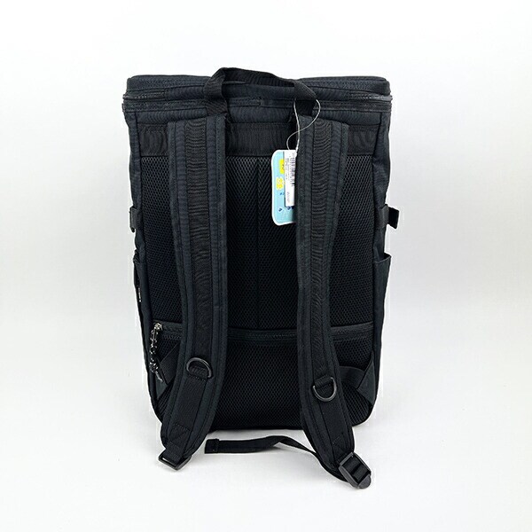 SNOOPY スヌーピー RE-PET ボックスリュック ブラック ロゴ 旅行 修学旅行 スクール バッグ