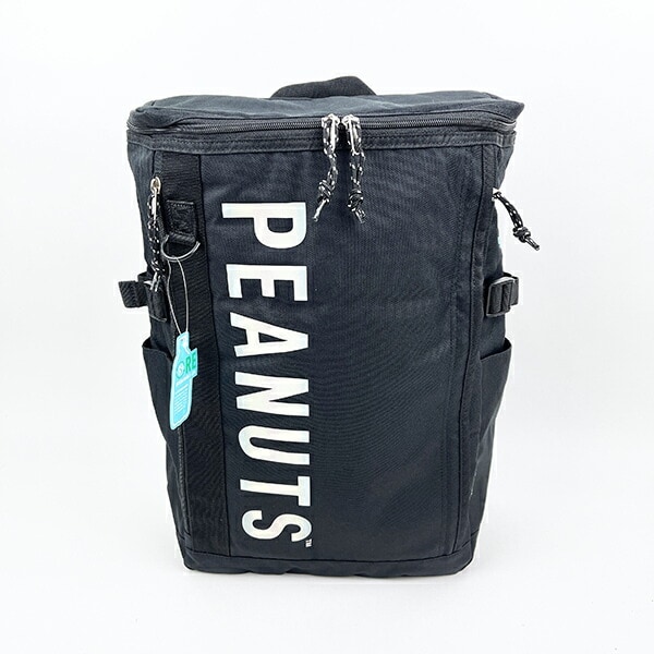 SNOOPY スヌーピー RE-PET ボックスリュック オーロラ ロゴ 旅行 修学旅行 スクール バッグ