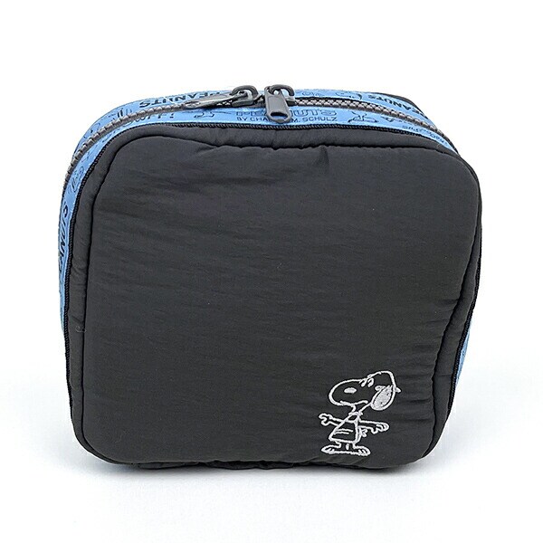 スヌーピー SNOOPY たっぷりトラベルポーチ ダークグレイ 小物入れ 化粧品入れ 旅行