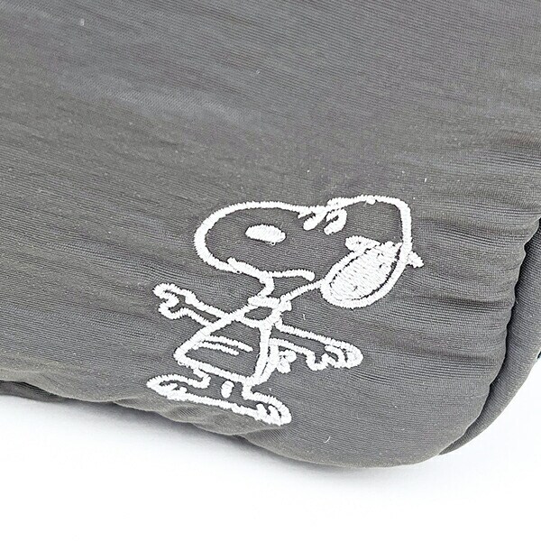 スヌーピー SNOOPY たっぷりトラベルポーチ ダークグレイ 小物入れ 化粧品入れ 旅行