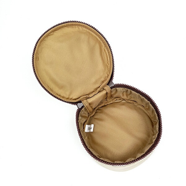 スヌーピー SNOOPY サークルポーチ ベージュ 小物入れ コインケース 化粧品入れ 旅行