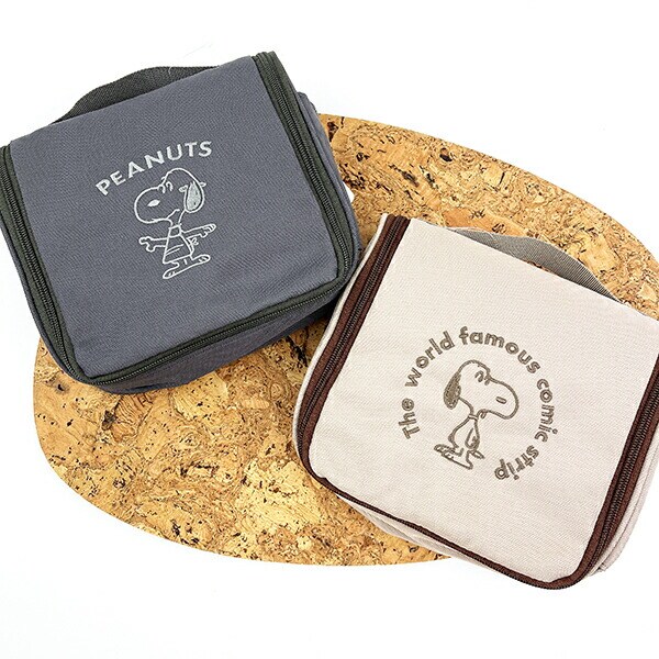 スヌーピー 撥水吊下げポーチ (ブラック) トラベル用品 SNOOPY