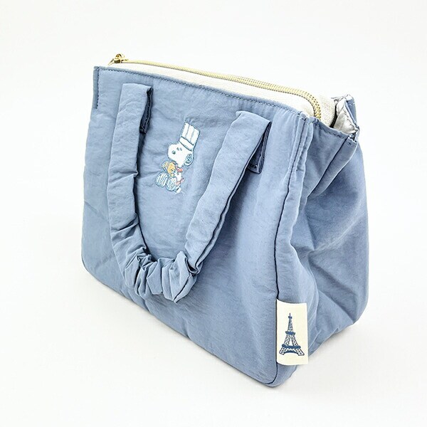 SNOOPY スヌーピー くしゅくしゅランチトート ブルー シェフスヌーピー デイユーズ バッグ キッチン