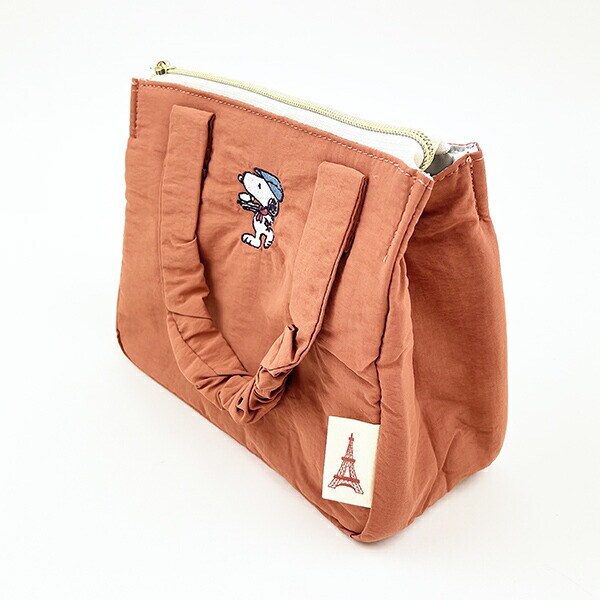 SNOOPY スヌーピー くしゅくしゅランチトート レッド シェフスヌーピー デイユーズ バッグ キッチン