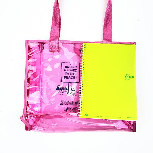 SNOOPY スヌーピー クリアトート L ピンク サーフスヌーピー バッグ デイユーズ アウトドア プール ヨガ サウナ