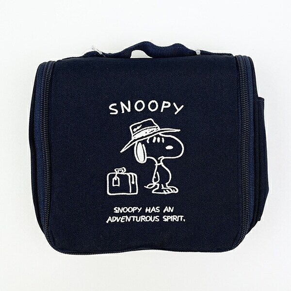 スヌーピー 撥水吊下げポーチ (ネイビー) トラベル用品 SNOOPY