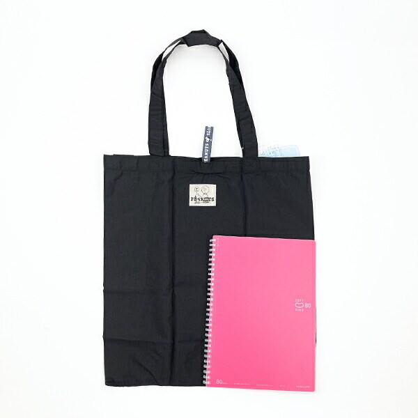 SNOOPY スヌーピー RE-PET エコトート ブラック バッグ エコバッグ 折りたたみバッグ お買い物