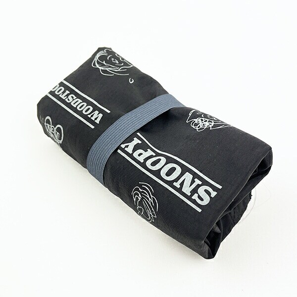 SNOOPY スヌーピー RE-PET エコトート ブラック バッグ エコバッグ 折りたたみバッグ お買い物