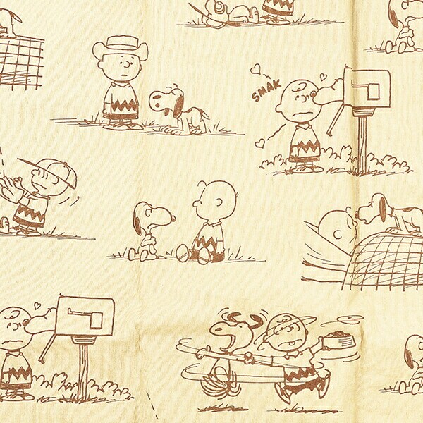 スヌーピー RE-PET マルシェバッグ エコバッグ かばん ブラウン SNOOPY