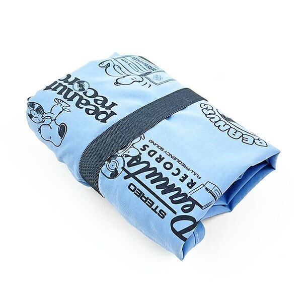 SNOOPY スヌーピー RE-PET マルシェバッグ ブルー エコバッグ 折りたたみバッグ お買い物