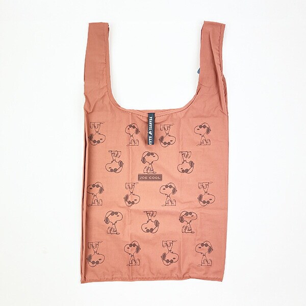 SNOOPY スヌーピー RE-PET マルシェバッグ レッド エコバッグ 折りたたみバッグ お買い物