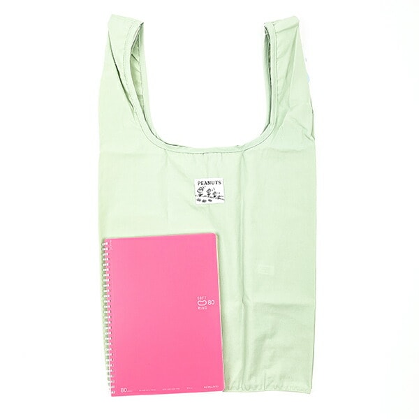 SNOOPY スヌーピー RE-PET マルシェバッグ グリーン エコバッグ 折りたたみバッグ お買い物