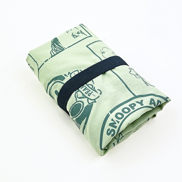 SNOOPY スヌーピー RE-PET マルシェバッグ グリーン エコバッグ 折りたたみバッグ お買い物