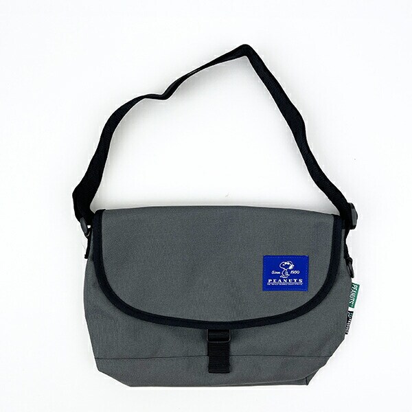スヌーピー ネーム・ジョー・クール メッセンジャーショルダーバッグ (グレー) SNOOPY