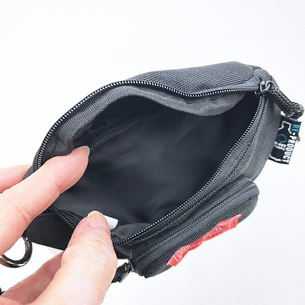 スヌーピー ネームスヌーピー ウエスト型ミニポーチ ブラック SNOOPY