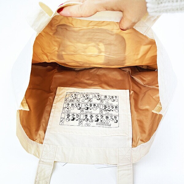 スヌーピー トートバッグ かばん オフホワイト PEANUTS SNOOPY