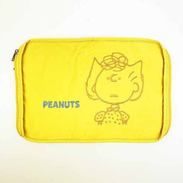 スヌーピー 収納ポーチ M トラベル 旅行 イエロー PEANUTS SNOOPY