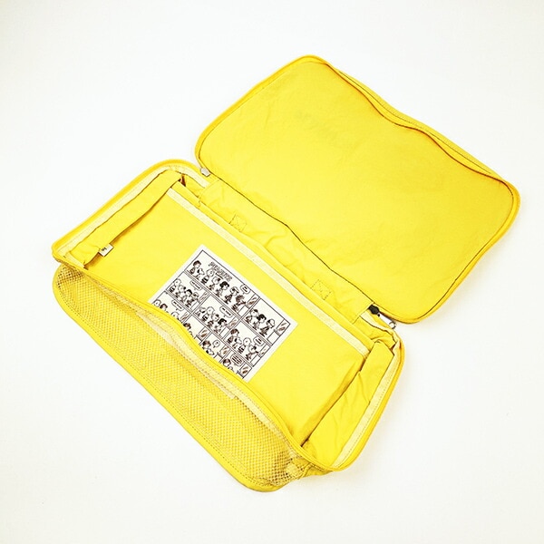 スヌーピー 収納ポーチ M トラベル 旅行 イエロー PEANUTS SNOOPY