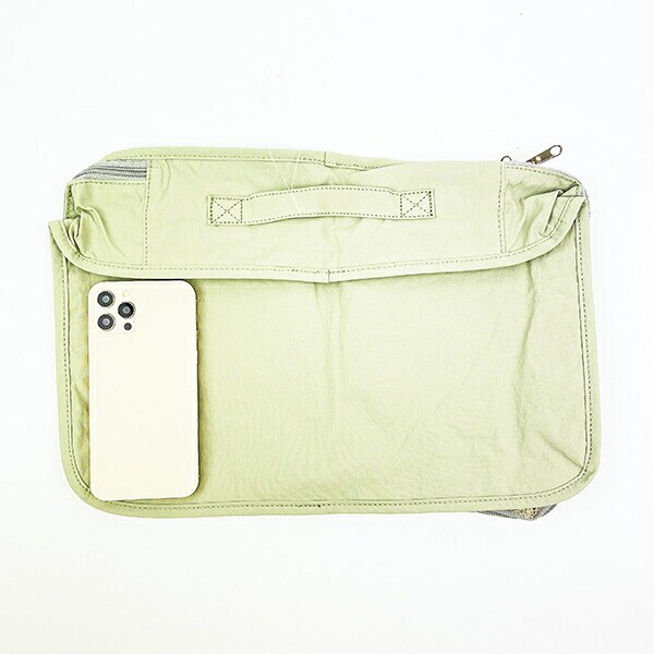 スヌーピー 収納ポーチ M トラベル 旅行 グリーン PEANUTS SNOOPY